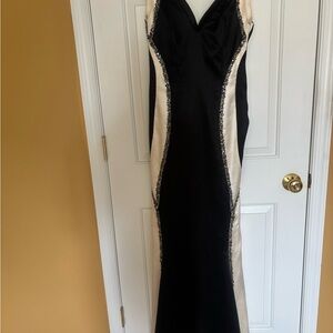 Carlos Miele Black and Cream Maxi Dress